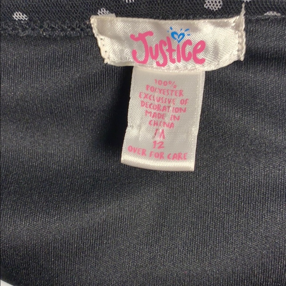 Justice Black Polka Dotted Dress Size 12 (girls) - Picture 3 of 3